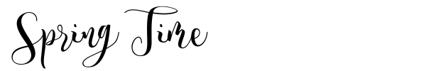 Spring Time font preview